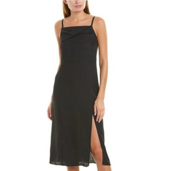 Vince Black Slip Dress with side slip size 2 - Picture 1 of 8